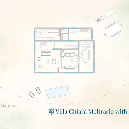 Chiara With Private Garden By Rent Villa Moltrasio