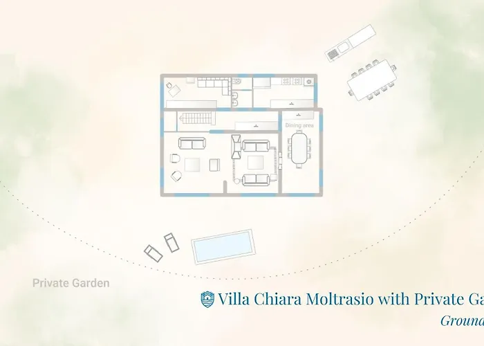 Chiara With Private Garden By Rent Villa Moltrasio